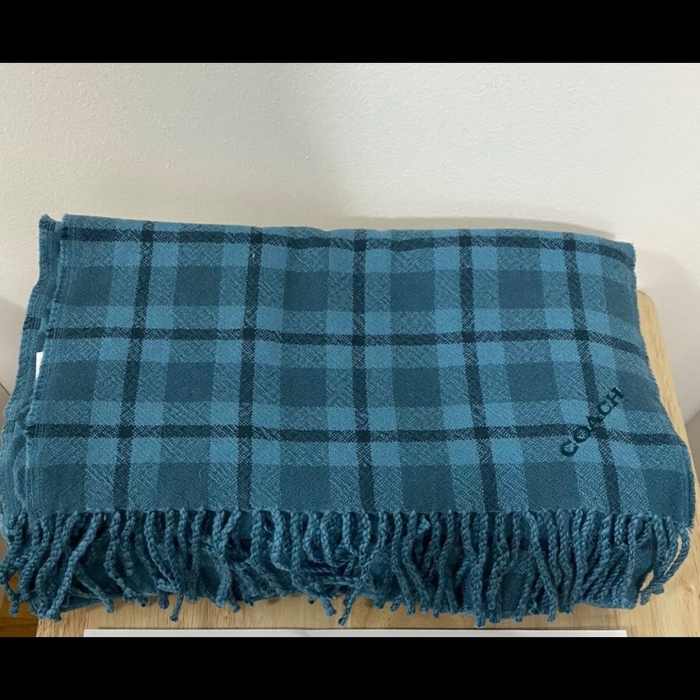 Coach 100% Wool Double Sided Scarf